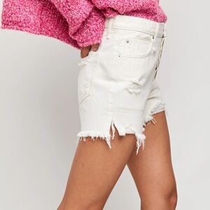 Free People Makai Cutoff Shorts in Optic White
